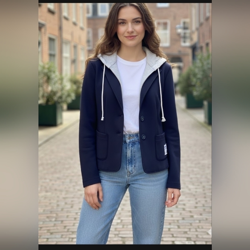 Aeropostale Dark Blue Blazer with Hood